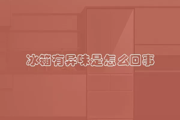 冰箱有异味是怎么回事