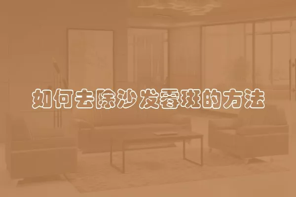 如何去除沙发霉斑的方法