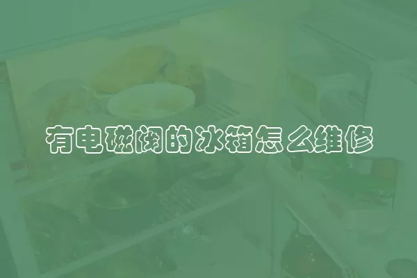 有电磁阀的冰箱怎么维修