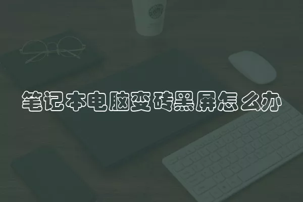 笔记本电脑变砖黑屏怎么办