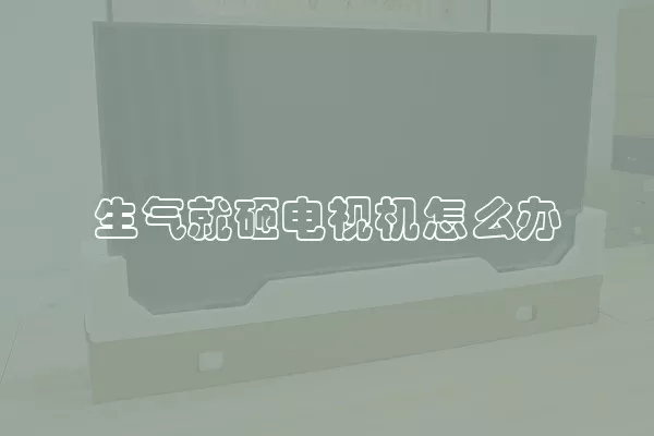 生气就砸电视机怎么办