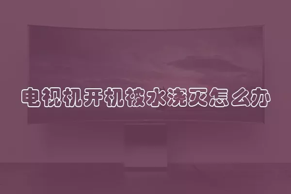 电视机开机被水浇灭怎么办