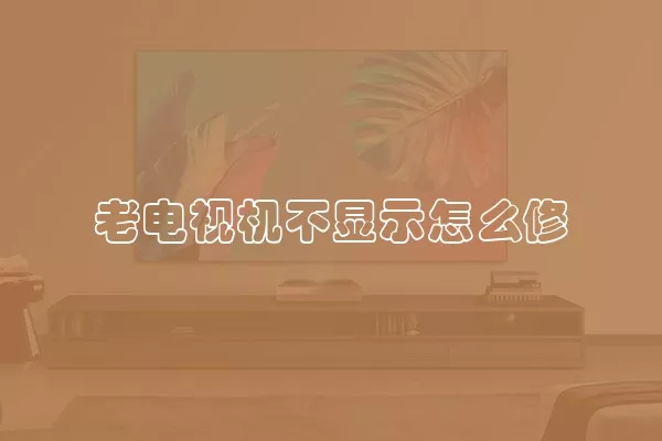 老电视机不显示怎么修