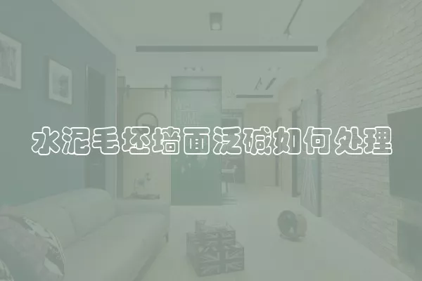 水泥毛坯墙面泛碱如何处理