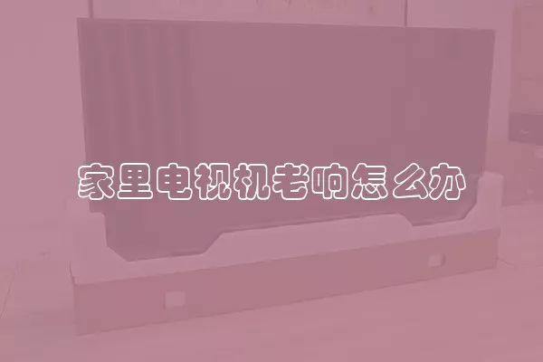 家里电视机老响怎么办