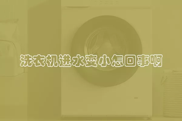 洗衣机进水变小怎回事啊