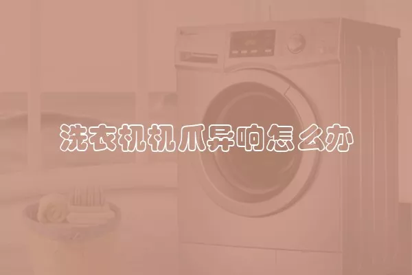 洗衣机机爪异响怎么办