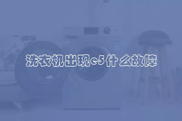 洗衣机出现e5什么故障