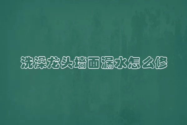 洗澡龙头墙面漏水怎么修