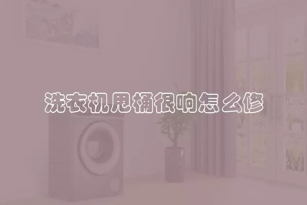 洗衣机甩桶很响怎么修