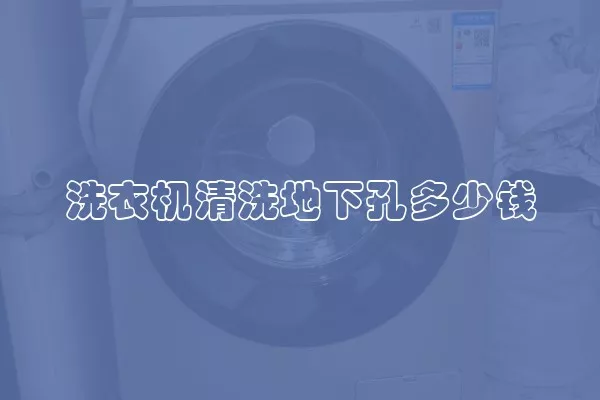 洗衣机清洗地下孔多少钱