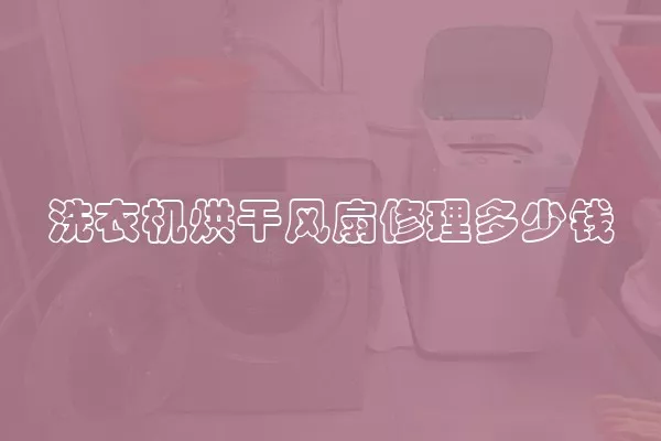 洗衣机烘干风扇修理多少钱