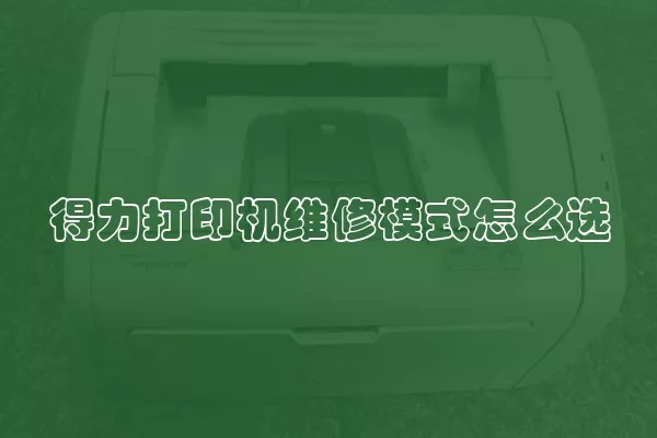 得力打印机维修模式怎么选