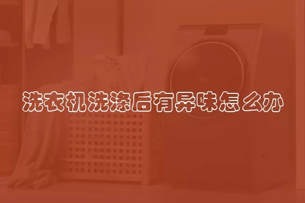 洗衣机洗涤后有异味怎么办