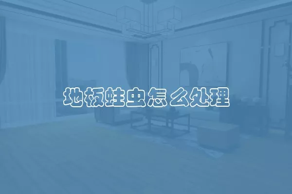 地板蛀虫怎么处理