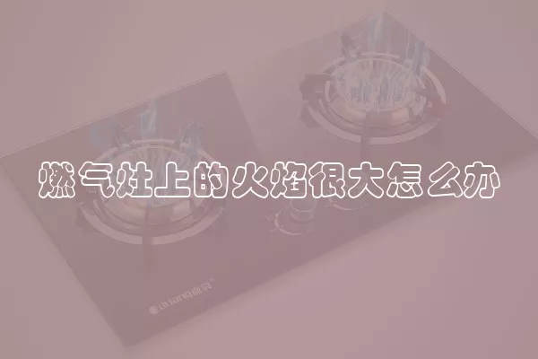 燃气灶上的火焰很大怎么办