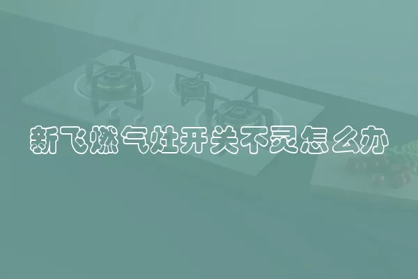 新飞燃气灶开关不灵怎么办
