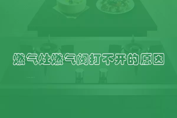 燃气灶燃气阀打不开的原因