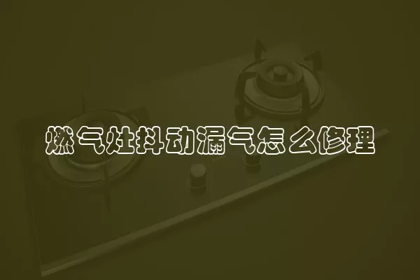 燃气灶抖动漏气怎么修理