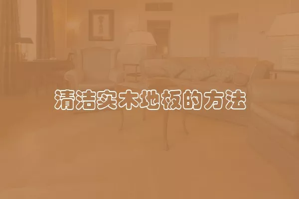 清洁实木地板的方法