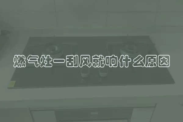 燃气灶一刮风就响什么原因