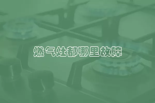 燃气灶都哪里故障