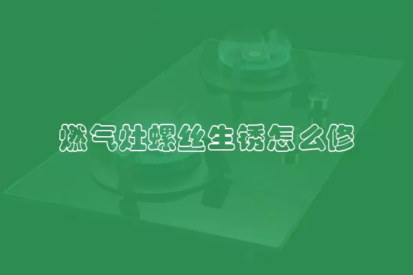 燃气灶螺丝生锈怎么修