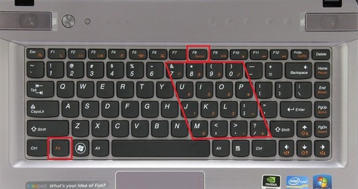 笔记本数字键盘切换